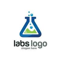 Vektor einstellen von natürlich Labore Logo Design Vorlage