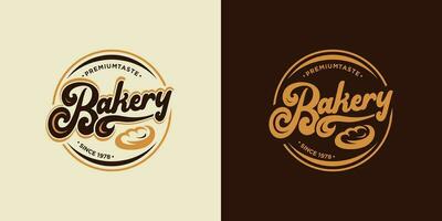 Vektor Jahrgang Bäckerei Logo Konzept