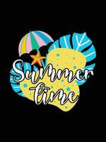 Sommer- Jahrgang bunt Beschriftung Typografie T-Shirt Design Blickfang Vektor Kunst