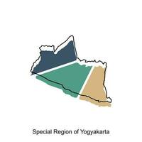 Karte von Besondere Region von Yogyakarta Design Vorlage, Vektor Illustration von Karte von Indonesien auf Weiß Hintergrund