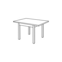 tabell linje minimalistisk ikon möbel design, illustration vektor design mall, lämplig för din företag