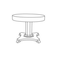 Antiquität Tabelle Möbel Logo, modern Vorlage Design, Vektor Symbol Illustration