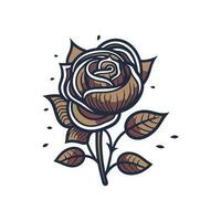 reste sig blomma logotyp illustration vektor design mall