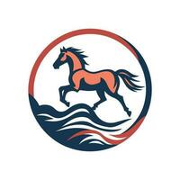 häst djur- logotyp illustration vektor design mall