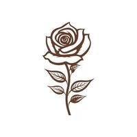 Rose Blume Logo Illustration Vektor Design Vorlage