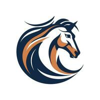 Pferd Tier Logo Illustration Vektor Design Vorlage