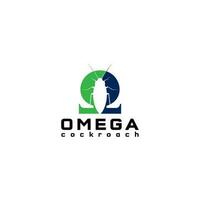 Omega Kakerlake Logo Design Vektor