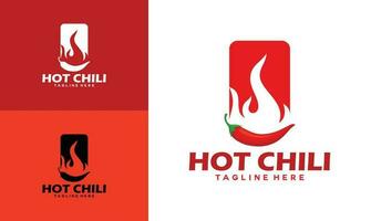 varm chile logotyp design begrepp vektor mall. kryddad chili logotyp ikon premie vektor