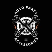 Auto Logo, Garage, Service, Teile. Auto Teile Auto Reparatur Logo Illustration Vektor