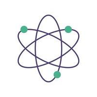 atom molekyl vetenskap platt stil vektor