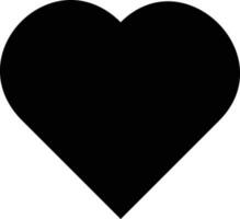 svart hjärta vektor grafisk illustration ikon
