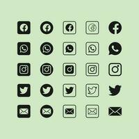 Vektor Sozial Medien Symbole Netzwerk Plaudern Blase Kommunikation Konzept