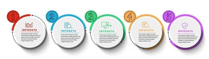 Designelemente von Business-Infografiken modernes Infochart-Marketing-Diagramm und Grafiken Balkendiagramme vektor