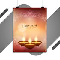 Abstrakt Glad Diwali festival flyersmall vektor