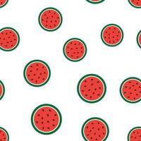 Wassermelone nahtlos Muster Hintergrund Symbol. Geschäft eben Vektor Illustration. saftig reif Wassermelone Obst Zeichen Symbol Muster.