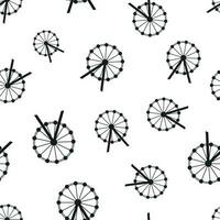 ferris hjul sömlös mönster bakgrund. företag platt vektor illustration. karusell nöje rida tecken symbol mönster.
