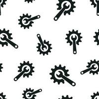 service verktyg redskap sömlös mönster bakgrund. företag begrepp vektor illustration. kugghjul med rycka symbol mönster.