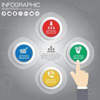 Vektor-Infografik-Vorlage für das Geschäftskonzept des kreisförmigen Diagrammdiagramms vektor