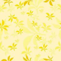 sömlös mönster med gul löv vektor
