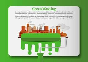 Grün Waschen Fabrik vektor
