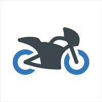 Motorrad Symbol. Vektor und Glyphe