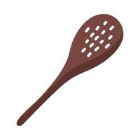 Küche Holzlöffel Utensil Hand zeichnen Stil vektor