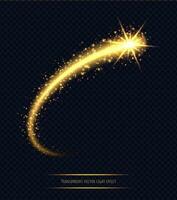 Magie golden Star Licht bewirken vektor