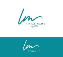 lm l m Initiale Brief Handschrift und Unterschrift Logo vektor