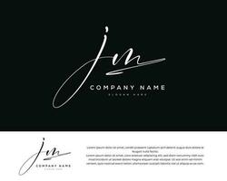 jm j m Initiale Brief Handschrift und Unterschrift Logo vektor