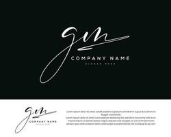 G m gm Initiale Brief Handschrift und Unterschrift Logo vektor