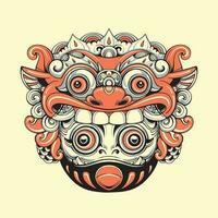 Barong balinesisch Daruma Vektor Kunst