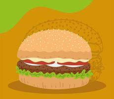 Hamburger Fast Food vektor