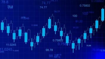 Lager Markt oder Forex Handel Graph zum online Geschäft Konzept. finanziell Investition oder wirtschaftlich Trend auf dunkel Blau Hintergrund. Vektor Illustration.