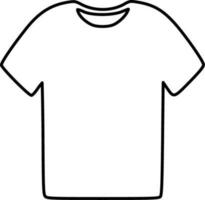 t-shirt Kläder svart konturer transparent vektor illustration