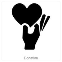 donation och dela med sig ikon begrepp vektor