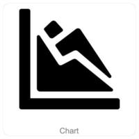 Diagramm und Diagramm Symbol Konzept vektor