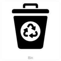 recyceln Behälter und löschen Symbol Konzept vektor