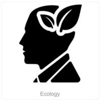 ekologi och ekologisk ikon begrepp vektor