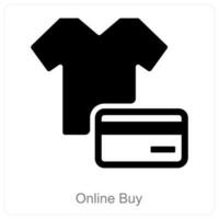 online Kaufen und Kaufen Symbol Konzept vektor