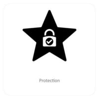 skydd och skydda ikon begrepp vektor