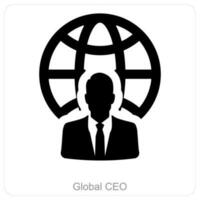 global Vorsitzender und Exekutive Symbol Konzept vektor