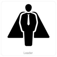 ledare och chef ikon begrepp vektor