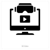 3d video och animering ikon begrepp vektor
