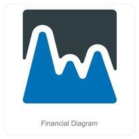 finanziell Diagramm und Diagramm Symbol Konzept vektor