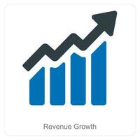 Einnahmen Wachstum und Diagramm Symbol Konzept vektor