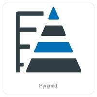 Pyramide und Diagramm Symbol Konzept vektor