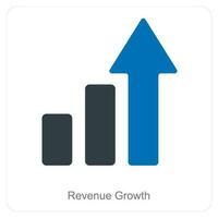 Einnahmen Wachstum und Diagramm Symbol Konzept vektor