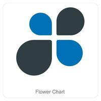 Blume Diagramm und Diagramm Symbol Konzept vektor