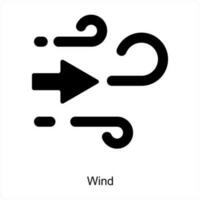 Wind und Brise Symbol Konzept vektor