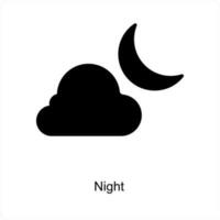 Nacht und Wetter Symbol Konzept vektor